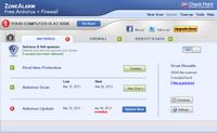 Sample Product ZoneAlarm main window